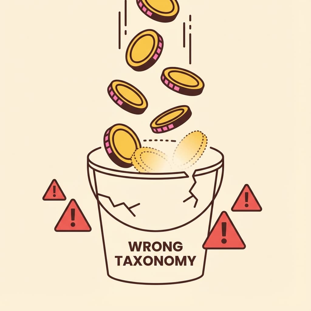 Ad budget waste visualization showing money drain