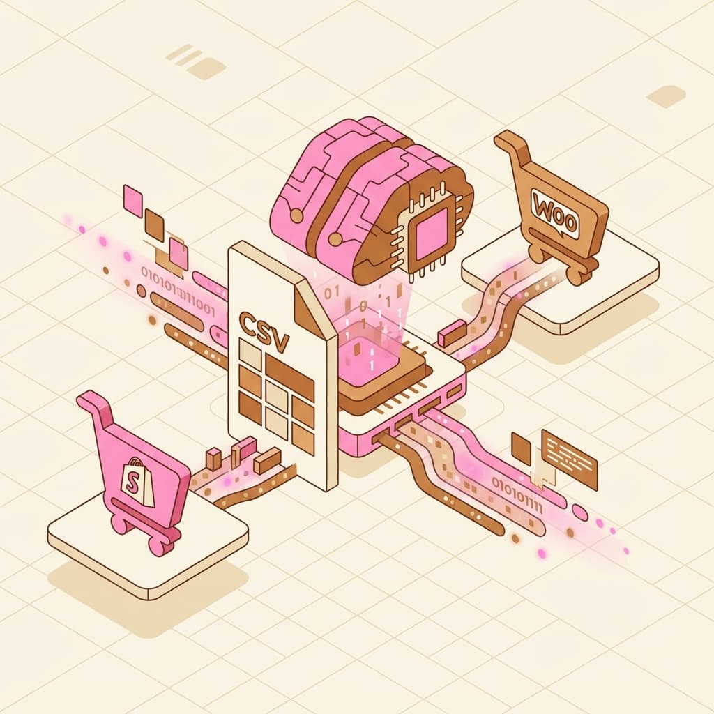 CSV integration with Shopify, WooCommerce and more